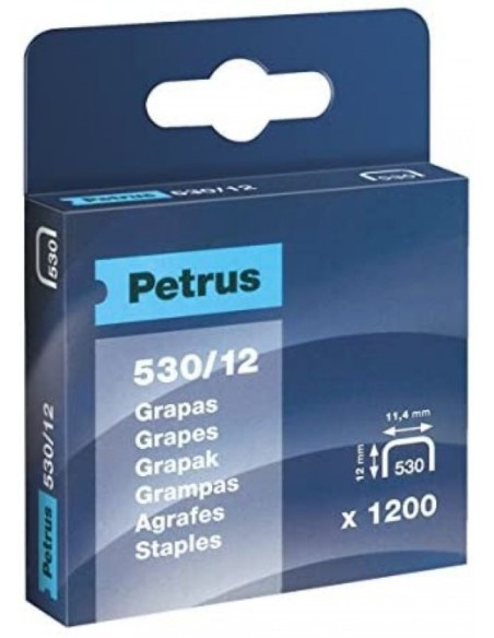 CAJA 1200 GRAPAS PETRUS Nº530 12 COBREADA